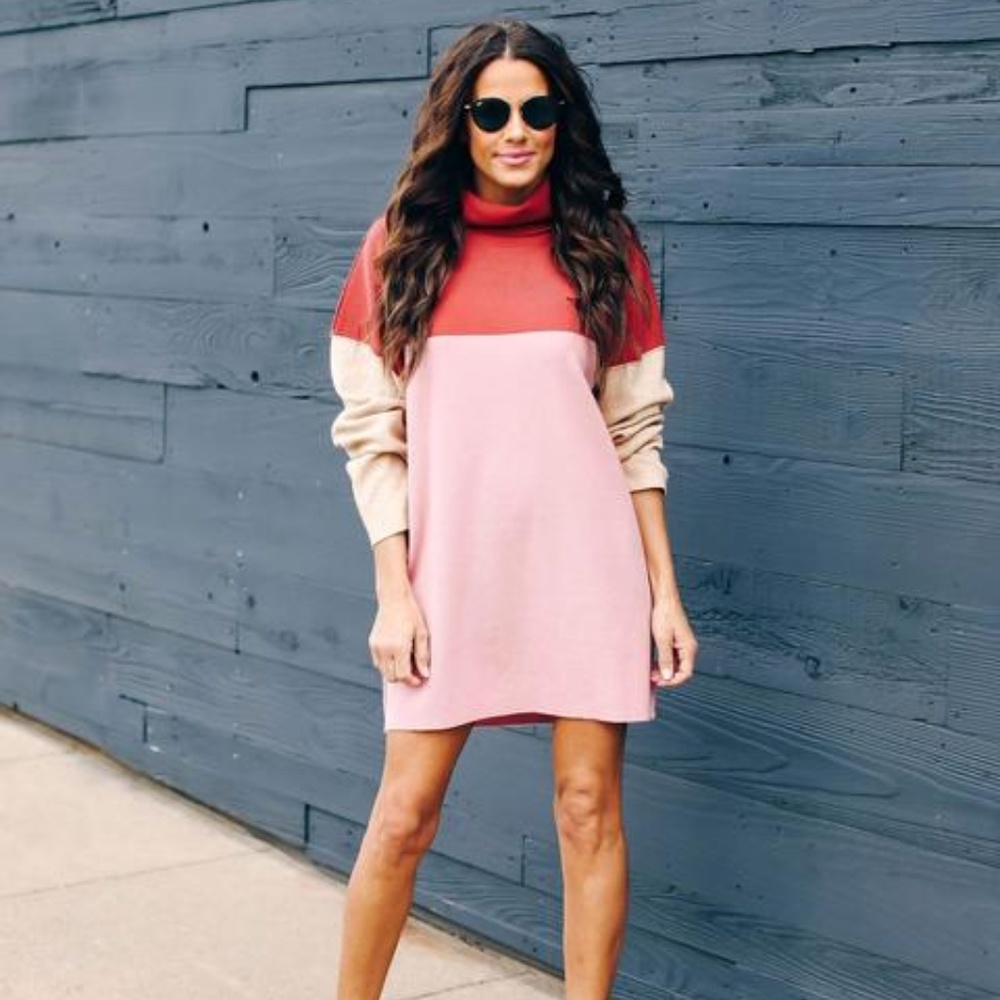 Joanna Colorblock Sweater Dress - New!